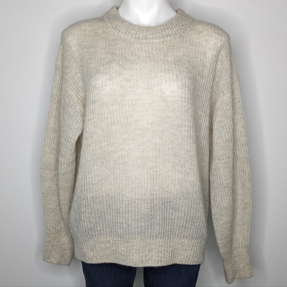 Everlane Cream Crew Neck Sweater